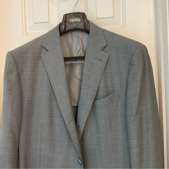 Ermenegildo Zegna Blazer, Gray, Classic Luxury for Men, Timeless, 44” Chest